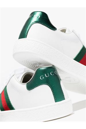 Sneakers in pelle bianco GUCCI KIDS | 433148CPWE09075